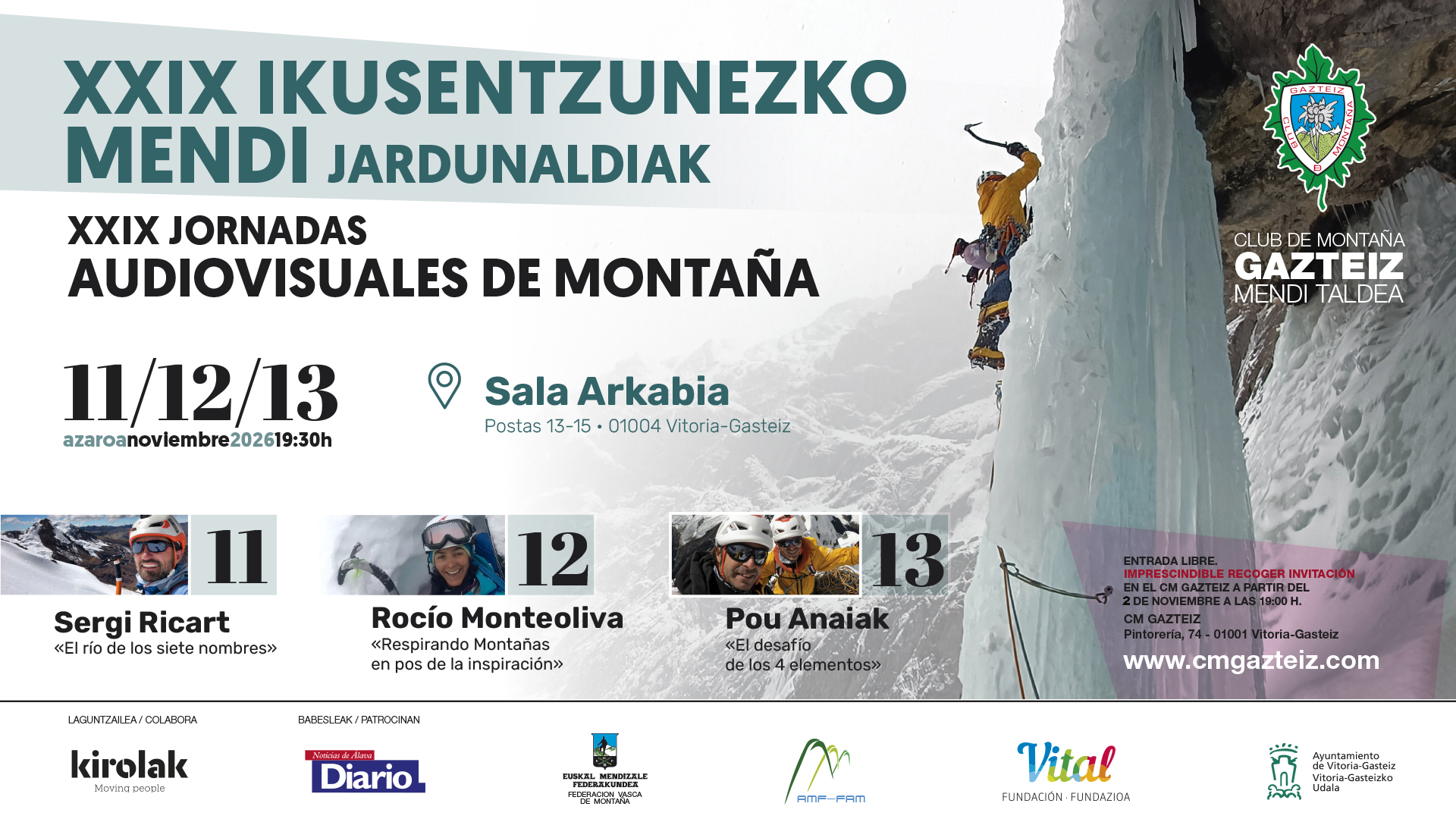 Foto JORNADAS AUDIOVISUALES DE MONTAÑA
